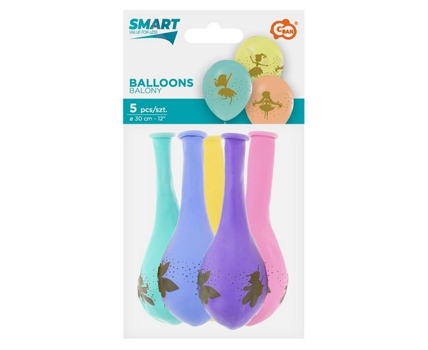 Balony Wróżki 12" 5szt GZ-WRO5 GoDan